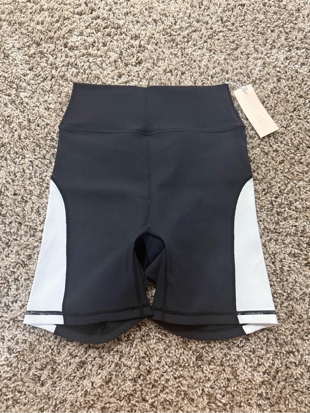NWT Volare High-Waist Black & White Bike Shorts